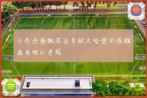 小乔丹感慨若当年欧文哈登不伤雄鹿或难以夺冠